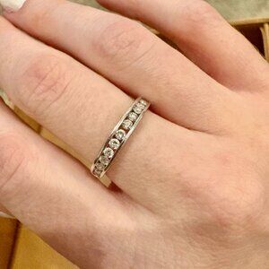 1/2 CT. T.W. Lab-Grown Diamond Channel Set Wedding Band in 10K White Gold